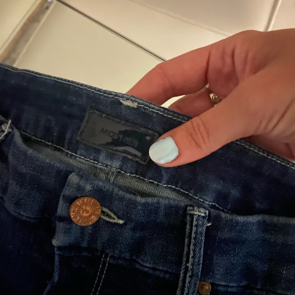 MOTHER jeans high waisted looker ankle fray cat attack size 28 - Picture 5 of 10